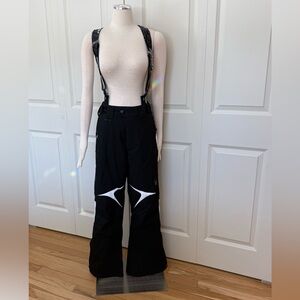 Spyder Black Thinsulate Snow Pants w/ suspenders. Size S